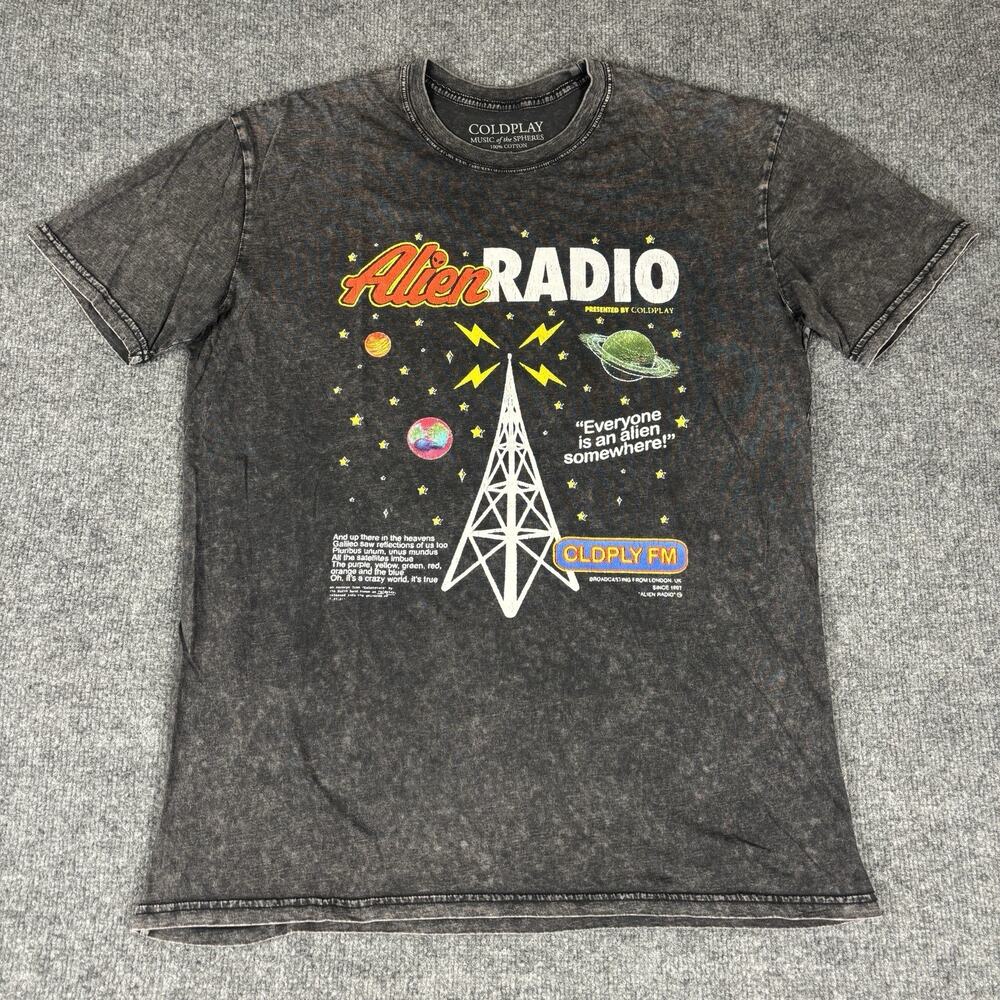 Coldplay Music of the Spheres Alien Radio T-Shirt XL Concert Tour